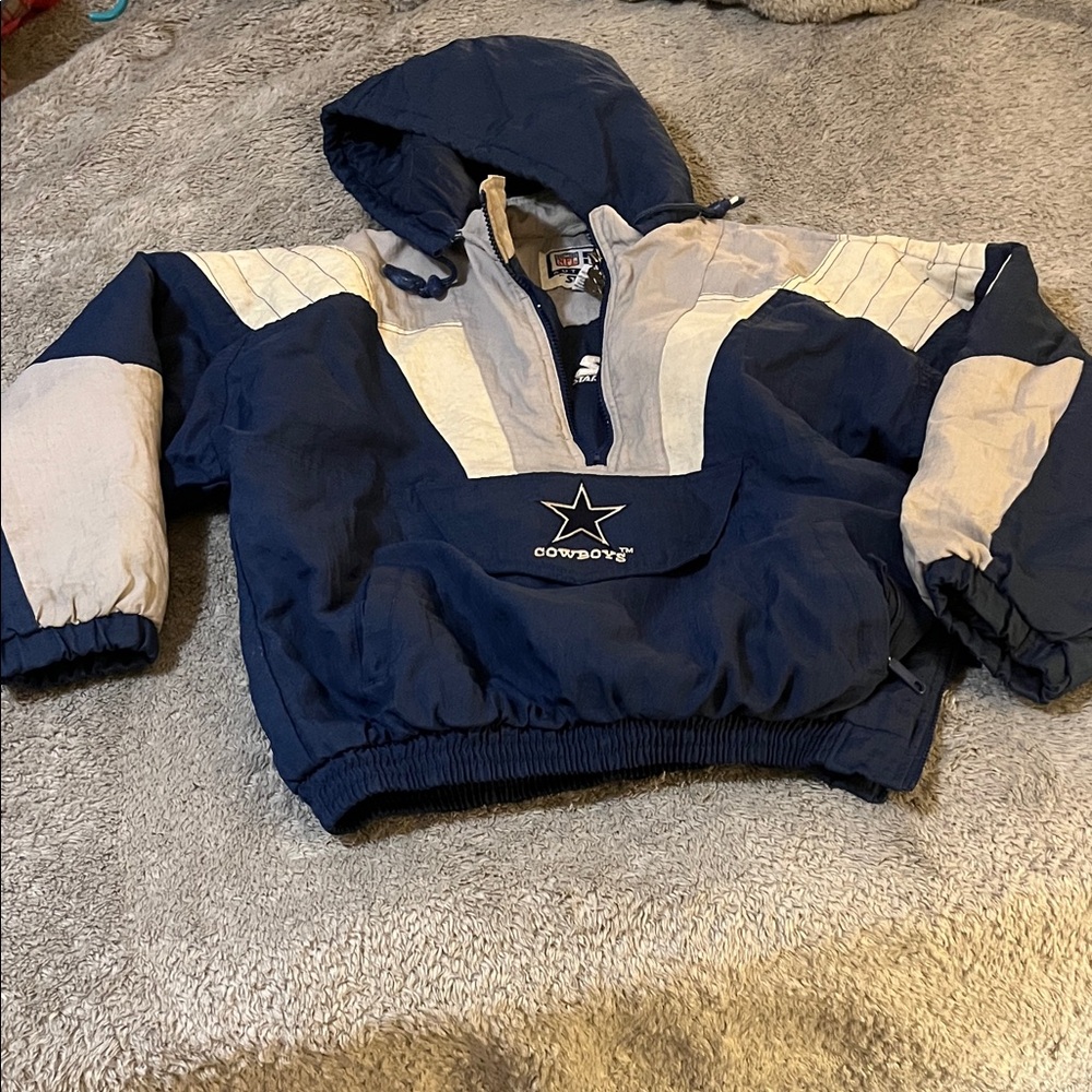 Starter Navy and Gray Kids Hooded Sweatshirt